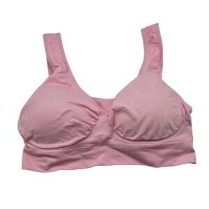 Geniebra Womens Sz XL Seamless Lightly Padded Bra Light Pink